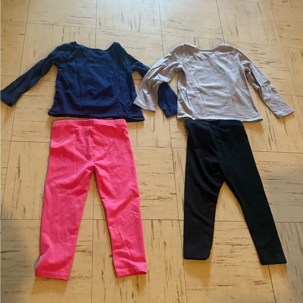 Girls Mulitple Brands Tops Pants Size 2T Set of 2 Outfits